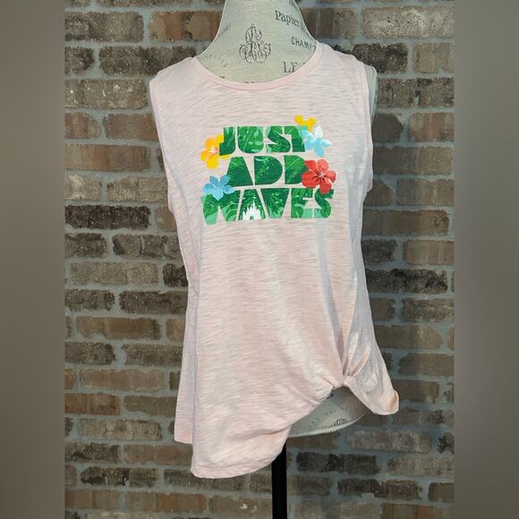 Disney Just add waves castle sleeveless t shirt pink size M/L - Picture 6 of 10